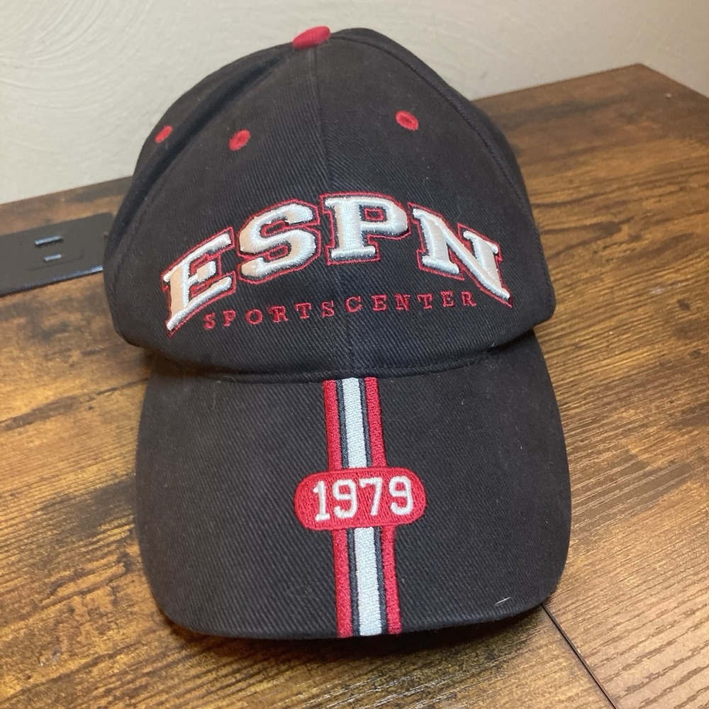 ESPN SportsCennter Men's Black Football Style Hat Adjustable OSFM Sports